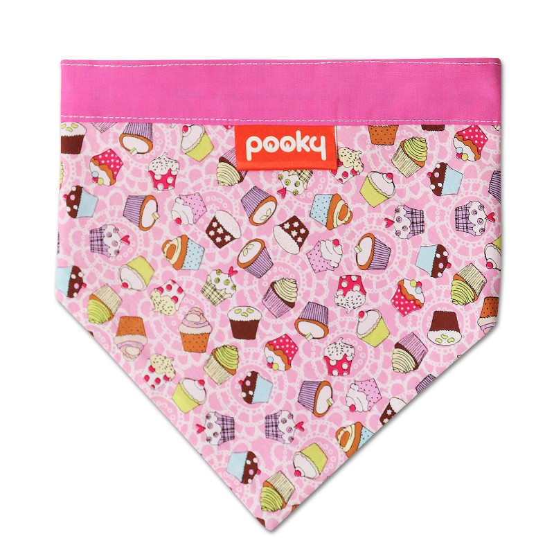 Pooky Pets - Reversible Bandana - Pink Cupcakes