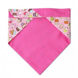 Pooky Pets - Reversible Bandana - Pink Cupcakes