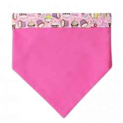 Pooky Pets - Reversible Bandana - Pink Cupcakes