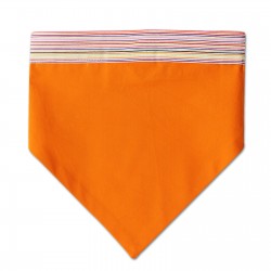 Reversible Bandana - Stripe Rainbow and Orange - Reverse