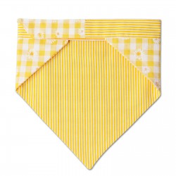 Pooky Pets - Reversible Bandana - Easter Gingham with Daisies