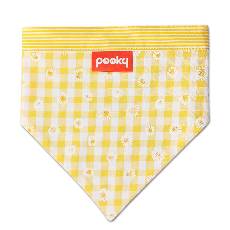 Pooky Pets - Reversible Bandana - Easter Gingham with Daisies