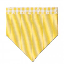 Pooky Pets - Reversible Bandana - Easter Gingham with Daisies