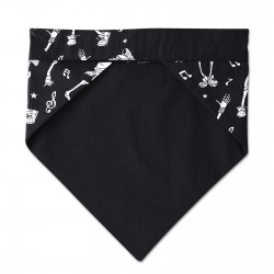 Pooky Pets - Reversible Bandana - Halloween Spooky Skeleton black and white