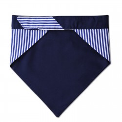 Reversible Bandana - Nautical Stripe Navy and White