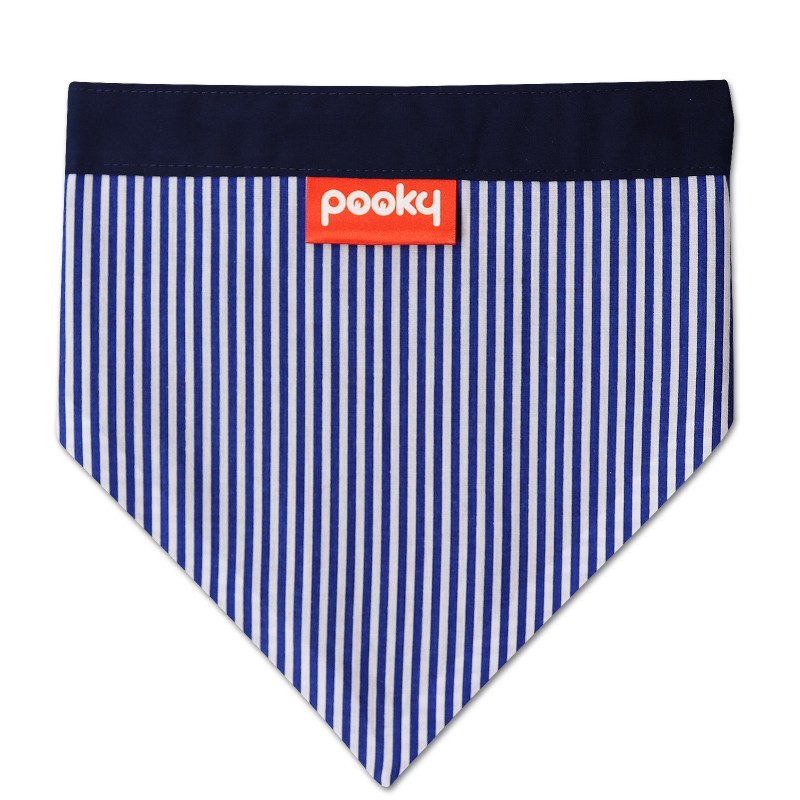 Pooky Pets - Reversible Bandana - Nautical Stripe Navy and White